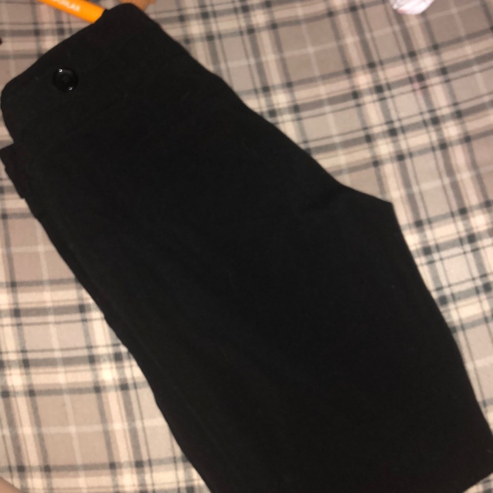 Black Straight-Legged Dress Pants